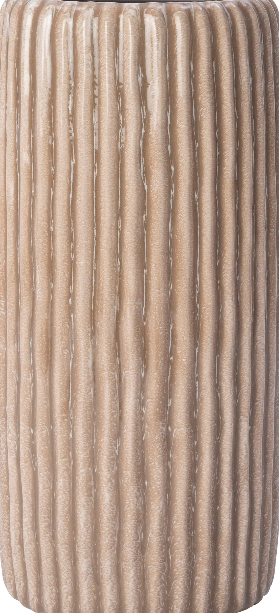 Intratuin vaas Louva beige D 15 H 33 cm