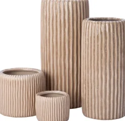 Intratuin vaas Louva beige D 15 H 33 cm