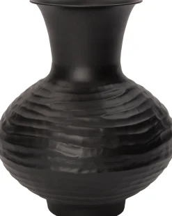 Intratuin vaas Maud zwart D 30 H 35 cm