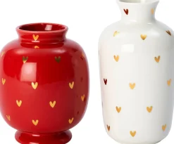 Intratuin vaas Meryl rood D 12 H 15 cm