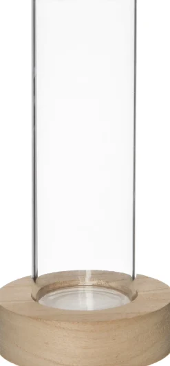 Intratuin vaas met LED transparant D 8,5 H 17,3 cm