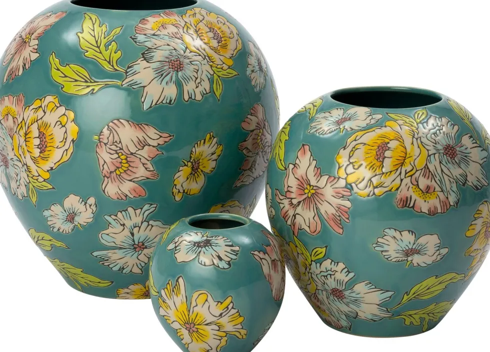 Intratuin vaas Minck groen D 11 H 11 cm
