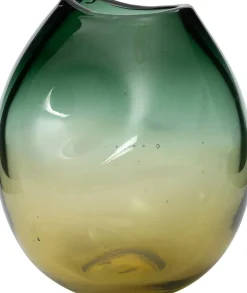 Intratuin vaas Nicia groen / geel D 18 H 21 cm