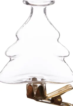 Intratuin vaas op clip transparant kerstboom 5 x 2,1 x 7,8 cm