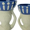 Intratuin vaas Rikka blauw / groen D 14 H 18 cm