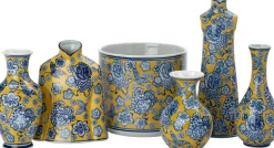 Intratuin vaas Saskia geel D 10 H 20 cm