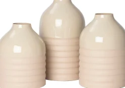 Intratuin vaas Shap beige D 22 H 32 cm