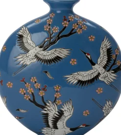 Intratuin vaas Skylar blauw 28 x 12 x 30 cm