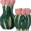 Intratuin vaas Sven groen / roze D 14 H 24 cm