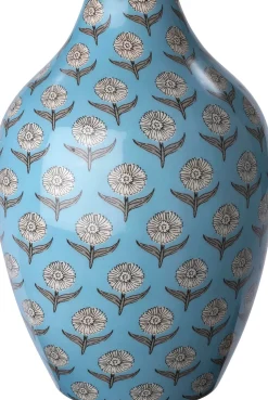 Intratuin vaas Tali blauw D 21 H 31 cm