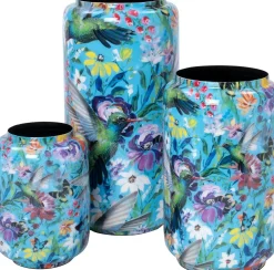 Intratuin vaas Tebay blauw D 20 H 40,5 cm