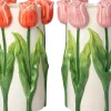 Intratuin vaas Tulip wit / rood / groen D 18 H 27,8 cm