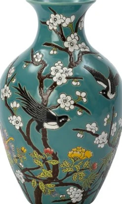 Intratuin vaas Uva petrol D 20 H 31 cm