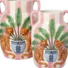 Intratuin vaas Vemb roze / wit 19 x 18 x 25,2 cm