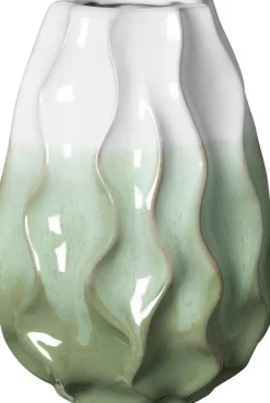 Intratuin vaas Wibo groen / wit D 15 H 21,7 cm