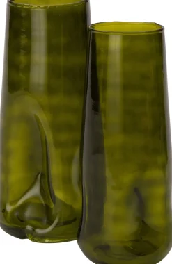 Intratuin vaas Zep groen D 13 H 35 cm