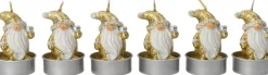 Intratuin waxinelicht Gnoom goud 2 uur 3,7 x 3,7 x 4 cm 6 stuks