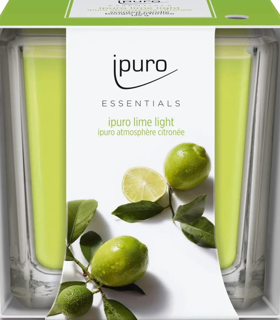 Ipuro geurkaars Essentials Lime Light 26 uur D 7,1 H 12 cm