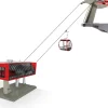 Jägerndorfer kerstdorpminiatuur kabelbaan D-line 407,5 x 27,5 x 27 cm