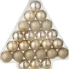 J-Line kerstbal crème D 4 cm 24 stuks