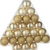 J-Line kerstbal goud D 4 cm 24 stuks