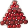 J-Line kerstbal rood D 4 cm 24 stuks