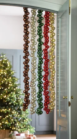 J-Line kerstslinger kerstballen goud 1,6 m