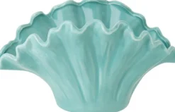 J-Line vaas Bloem turquoise 25 x 13,5 x 14,5 cm