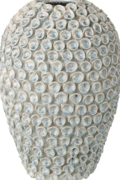 J-Line vaas Milan wit / blauw D 27 H 39,5 cm