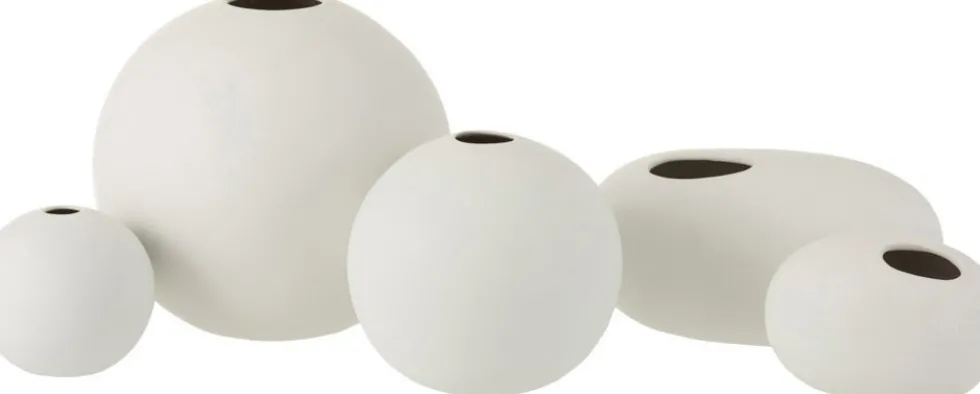 J-Line vaas wit D 12 H 11,5 cm