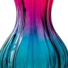 Jodeco vaas Melchior blauw / roze D 11 H 20 cm