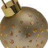 Kerstbal goud sterren met verlichting D 20 cm