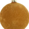 Kerstbal Yana geel D 12 cm