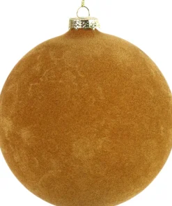 Kerstbal Yana geel D 12 cm