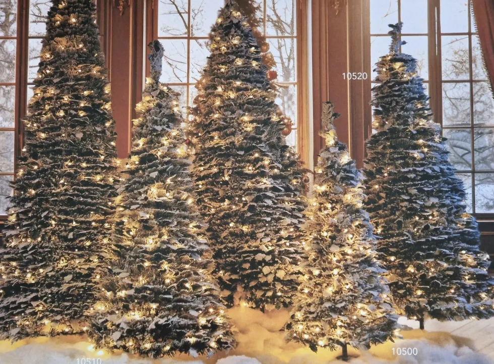 Kerstboom Pop-Up groen besneeuwd met 200 lampjes warm wit D 50 H 150 cm