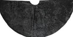Kerstboomrok barok fluweel zwart D 120 cm