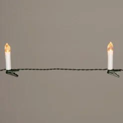 Kerstboomverlichting kaars met 50 lampjes warm white 12,5 m
