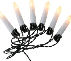 Kerstboomverlichting kaars met 50 lampjes warm white 12,5 m