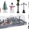 Kerstdorpminiatuur dorp set 34 x 13 x 10,5 cm 10-delig
