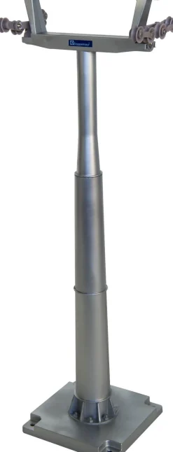 Kerstdorpminiatuur kabelbaan mast enkel 3 hoogten H 45 cm