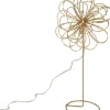 Kerstfiguur bloem goud met verlichting 18 x 35 cm