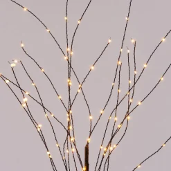 Kerstfiguur boompje met 128 LED lampjes goud licht / 12 flash H 100 cm