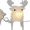 Kerstfiguur Chip eland wit met verlichting 14,5 x 20 x 12 cm 3 stuks