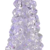Kerstfiguur decoratieboom ster met LED lampjes gekleurd licht D 11 H 30 cm