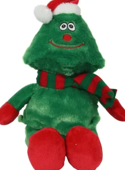 Kerstfiguur kerstboom groen / rood 21 x 21 x 28 cm