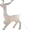 Kerstfiguur rendier met 300 LED lampjes warm wit H 140 cm