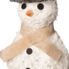 Kerstfiguur sneeuwpop met 20 LED lampjes warm wit 17 x 22 x 40 cm