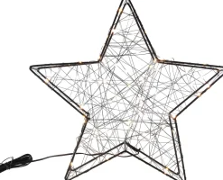 Kerstfiguur ster met 80 LED lampjes warm wit D 38 cm