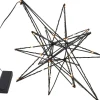 Kerstfiguur ster zwart met 40 LED lampjes warm wit D 36 cm