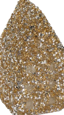 Kerstfiguur Strass Huis goud 10,5 x 10,5 x 20 cm